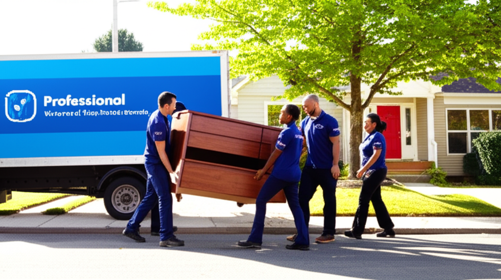 Professional moving team